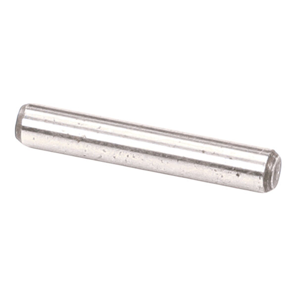 A cylindrical metal pin with a smooth, shiny surface and rounded ends.