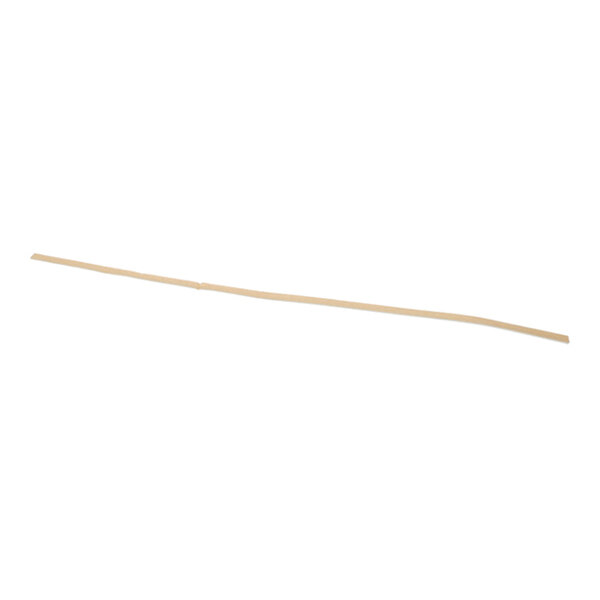 A thin, elongated, beige strip with slight bends, displayed on a white background.