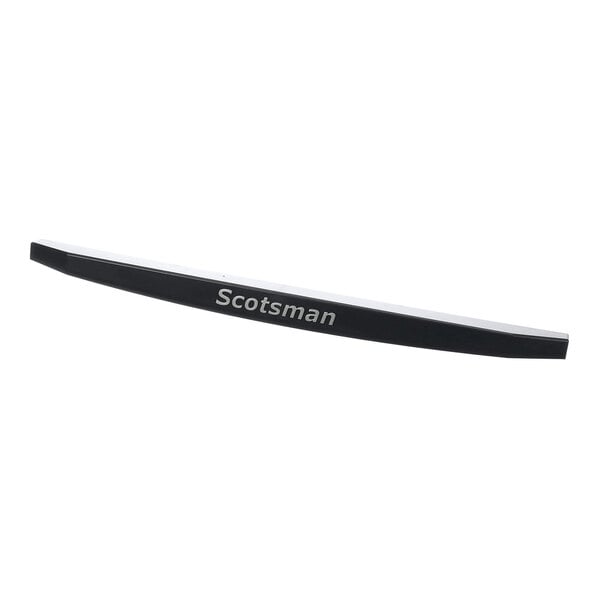 A black and silver trim piece with the word 'Scotsman' printed on it.