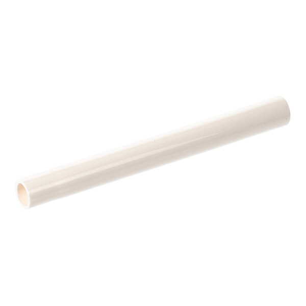 A white, cylindrical, hollow tube with a smooth surface, shown against a plain background.