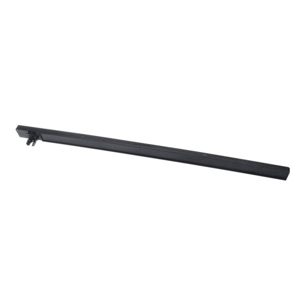 A long, narrow black metal bar with a small attachment at one end, photographed on a white background.