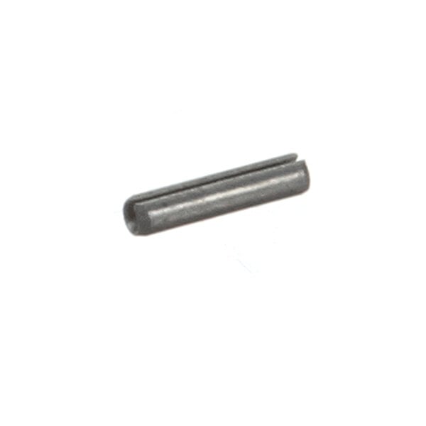 A small cylindrical metal pin with a longitudinal slot, likely a spring or roll pin, shown against a white background.
