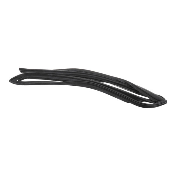 A coiled black rubber-like gasket or seal is shown against a white background.