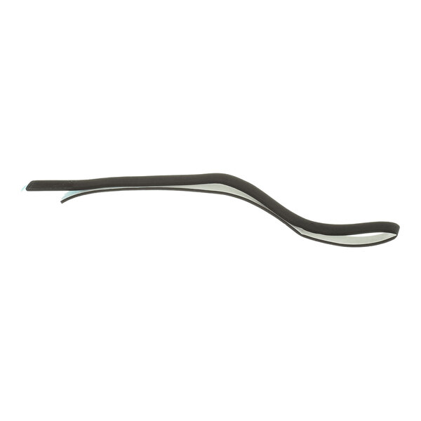A single strip of black gasket tape with a wavy shape, viewed from the side against a white background.