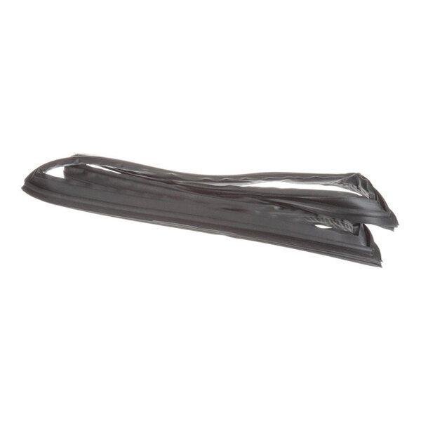 A black, flexible rubber or vinyl-like gasket with a rectangular profile, coiled in a loose bundle.