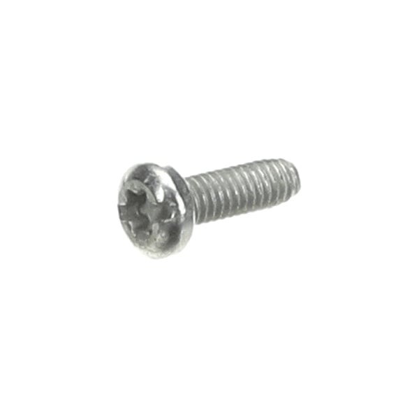 A single metal screw with a round head and a Phillips or Torx-style drive, featuring a threaded shaft.