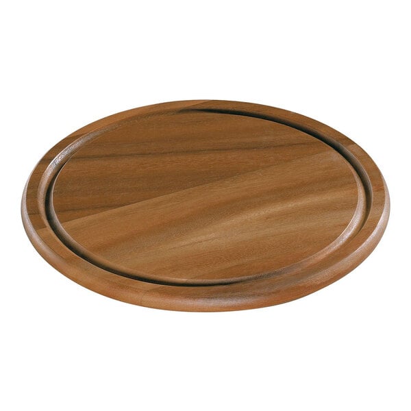Zassenhaus 9 3/4" Round Acacia Wood Pizza Plate - 6/Case