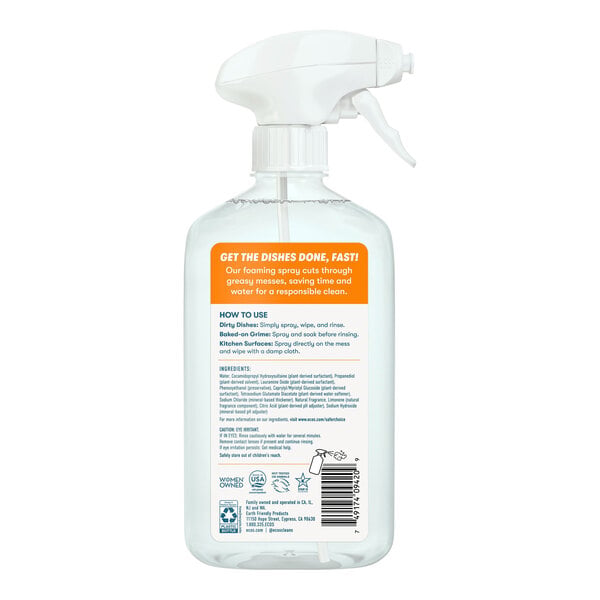 ECOS Pro Plant Powered 942006 17 oz. Lemon Scent Foaming Dish Spray - 6/Case