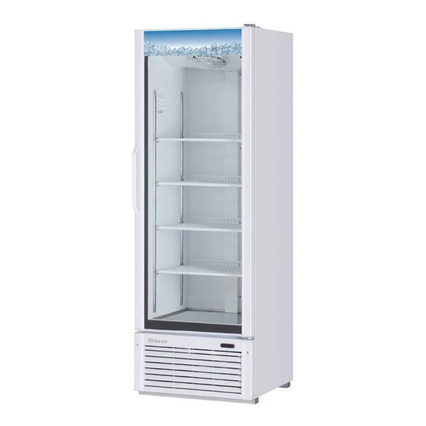 Turbo Air TGM-19W-N6 26 3/8" 15.09 cu. ft. White 4-Shelf Swing Glass Door Merchandiser Refrigerator - 115V