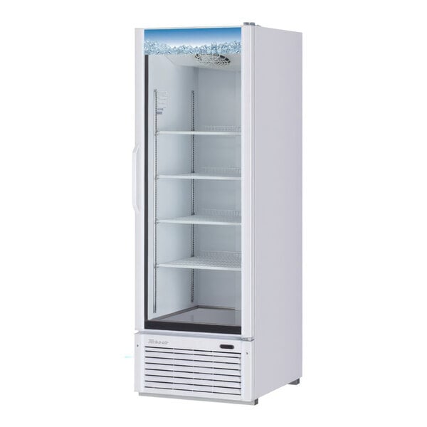 Turbo Air TGM-23W-N6 26 3/8" 18.09 cu. ft. White 4-Shelf Swing Glass Door Merchandiser Refrigerator - 115V