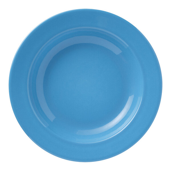 Libbey Lisbon 14 oz. Blue Glaze Stackable Deep Porcelain Soup Bowl - 12/Case