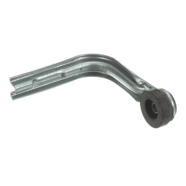 A metallic, bent arm with a circular rubber grommet attached at one end, photographed on a white background.