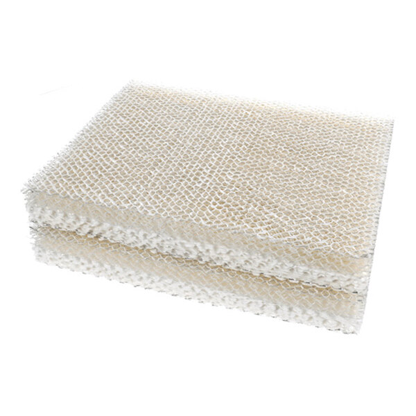A rectangular, white, mesh-like panel with a honeycomb structure, shown stacked in two layers.