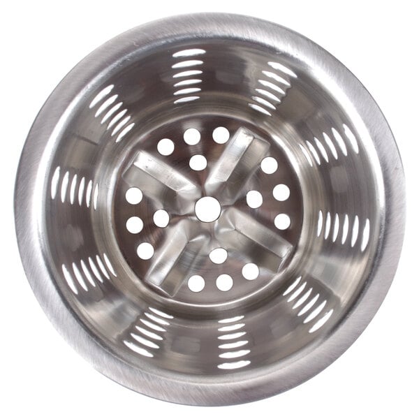 Cal-Mil 4 1/2" x 5 1/2" Perforated Stainless Steel Flatware Cylinder 1017-39 - 3/Case