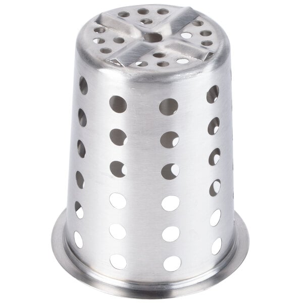 Cal-Mil 4 1/2" x 5 1/2" Perforated Stainless Steel Flatware Cylinder 1017-39 - 3/Case