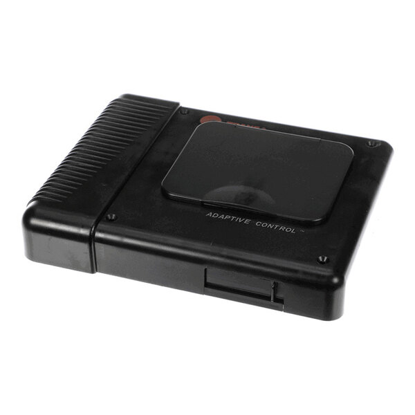 A black rectangular electronic device with a raised central section and a slot on the front side, labeled 'ADAPTIVE CONTROL.'