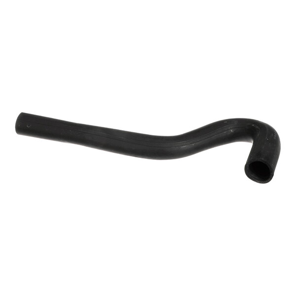 A black, curved rubber or plastic tube with a P-trap shape, shown against a white background.