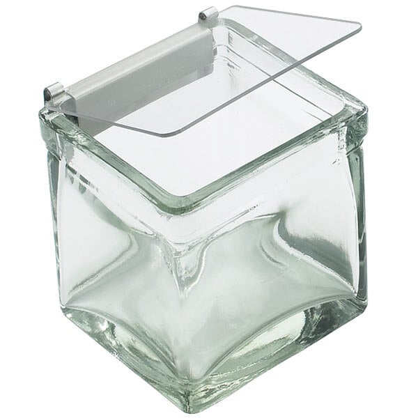 Cal-Mil Solid Plastic Lid with Stainless Steel Hinge - 3/Case