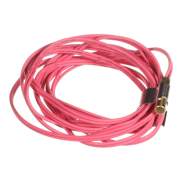 A coiled pink cable with a metallic sensor attached at one end.