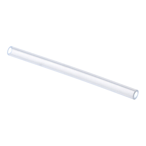A transparent, cylindrical tube with open ends, likely made of plastic or glass.