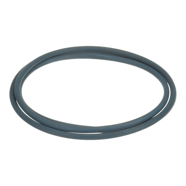 Two blue circular rubber-like rings are shown overlapping each other on a white background.