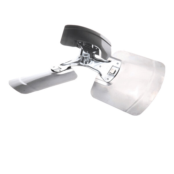 A three-blade metal fan or propeller with a central mounting hub, shown against a white background.
