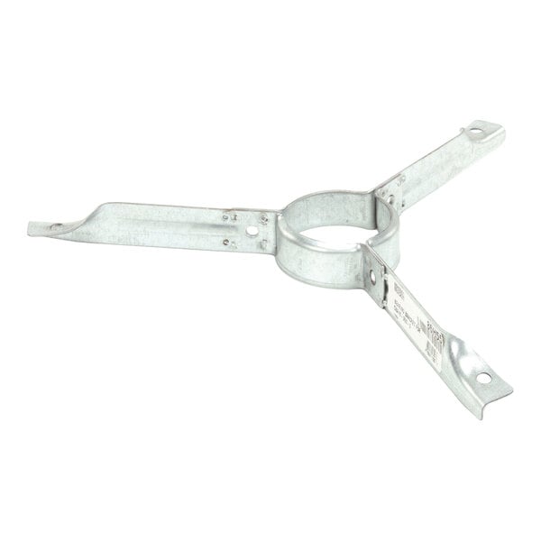 A metal bracket with three arms extending from a central circular ring, each arm featuring a hole at the end for mounting.
