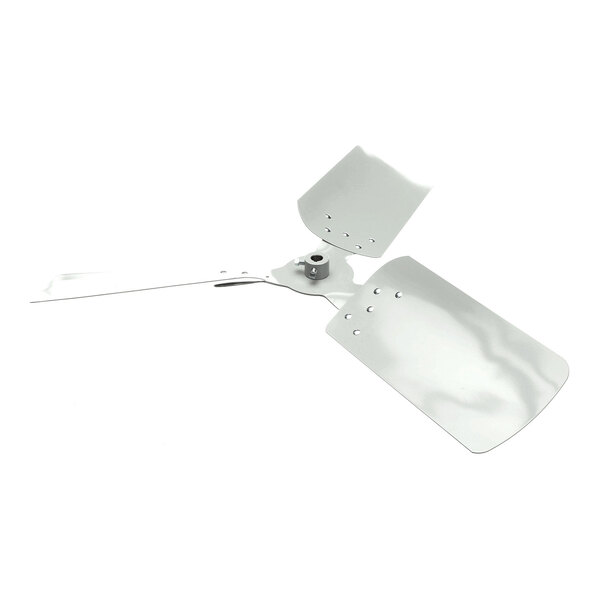 A three-blade metallic propeller fan with a central mounting hub and slightly curved blades.