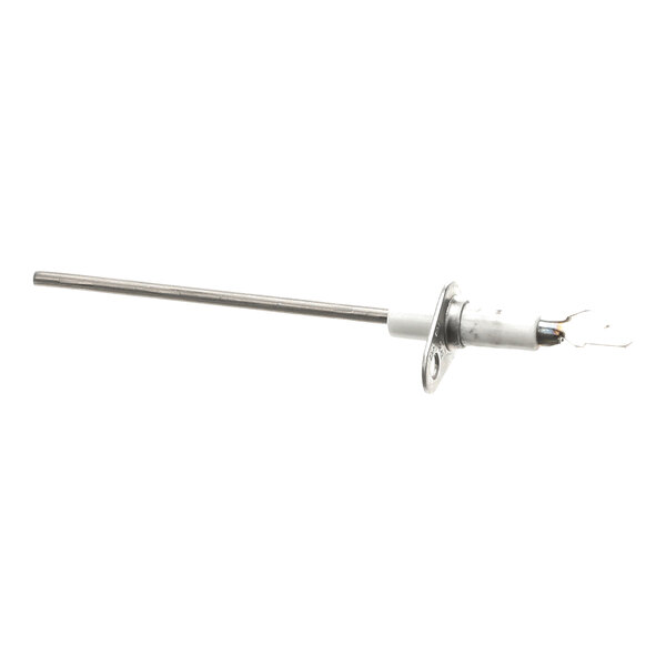A metal rod-like sensor with a mounting flange and a small electrical connector at one end.