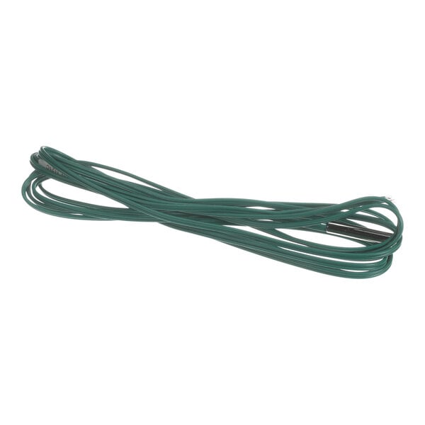 A coiled green cable with a metallic sensor tip at one end.