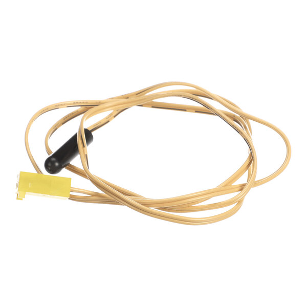A coiled yellow wire with a black cylindrical sensor on one end and a yellow connector on the other end.
