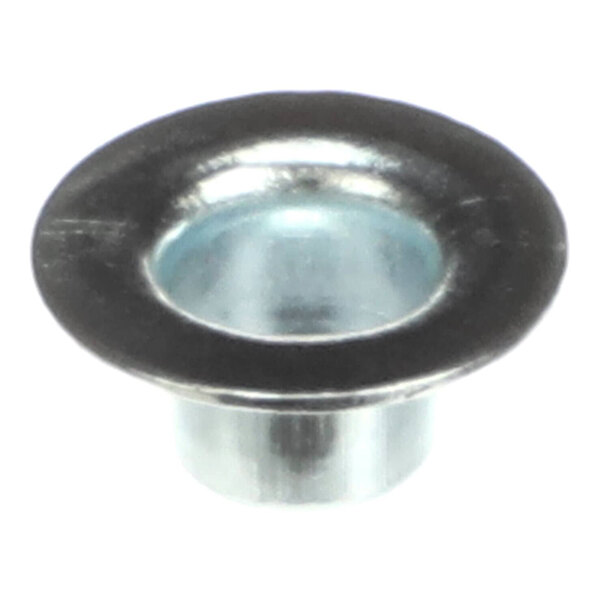A metallic, flared, cylindrical component with a wide, flat rim and a hollow center.
