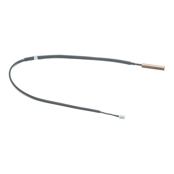 A long black cable with a cylindrical metallic sensor on one end and a small white connector on the other end.