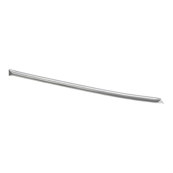 A thin, straight, silver-colored tube or hose is shown against a white background.