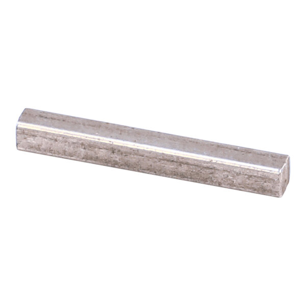 A metallic rectangular bar with a shiny, slightly textured surface.