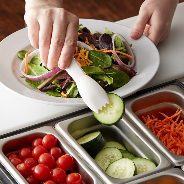Carlisle 6 Clear Plastic Commercial Restaurant Salad Bar Tongs