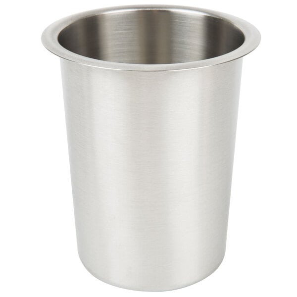 Cal-Mil 4 1/2" x 5 1/2" Solid Stainless Steel Flatware Cylinder 1017-SOLID - 3/Case