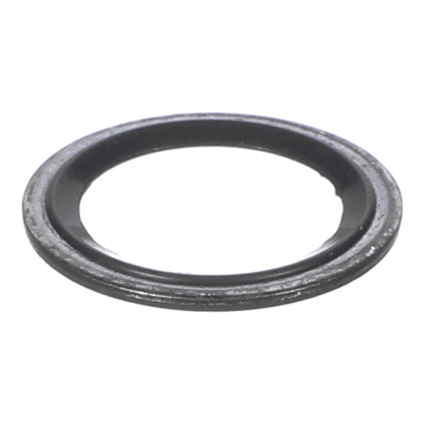 A black circular rubber-like O-ring with a smooth surface, shown against a white background.