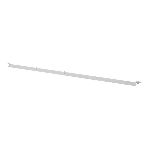A long, narrow metallic strip with several evenly spaced protrusions along its length.