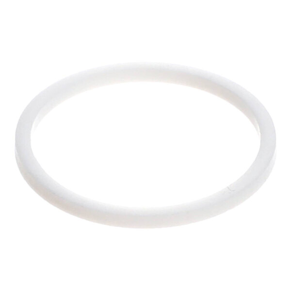 A white, circular ring-shaped object with a smooth surface, likely made of a plastic or rubber-like material.