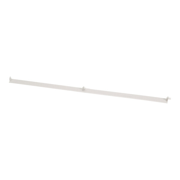 A long, narrow, white horizontal bar with small mounting brackets attached.