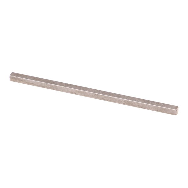 A long, thin, metallic rod with a square cross-section.
