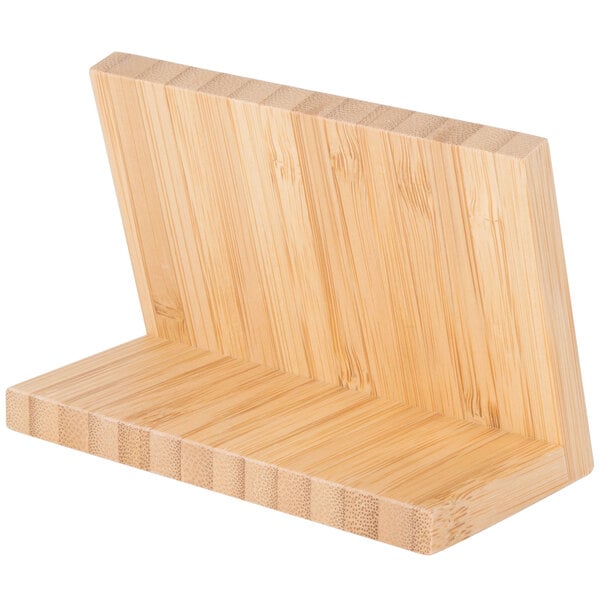 Cal-Mil 3" x 2" Bamboo Framed Displayette / Card Holder - 6/Case