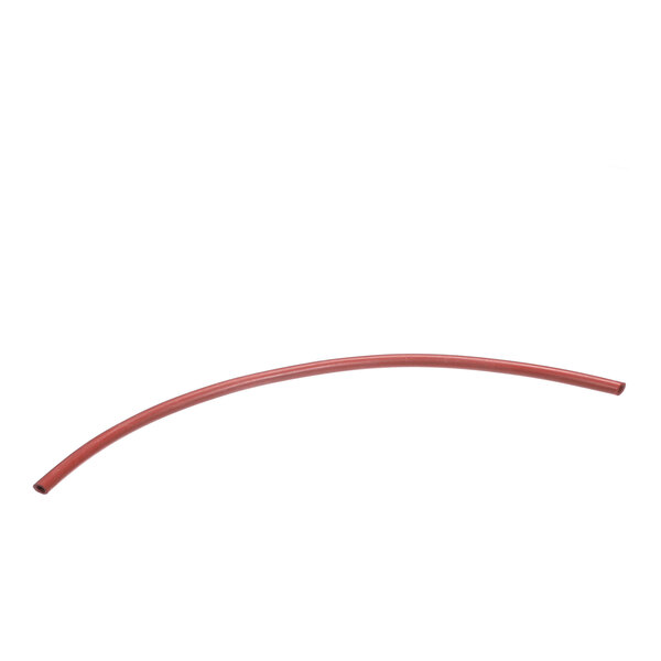A curved, reddish-brown tube with a hollow interior, shown against a white background.