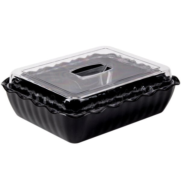 Cambro 4.9 Qt. Black Deli Crock DC10110 - 6/Case