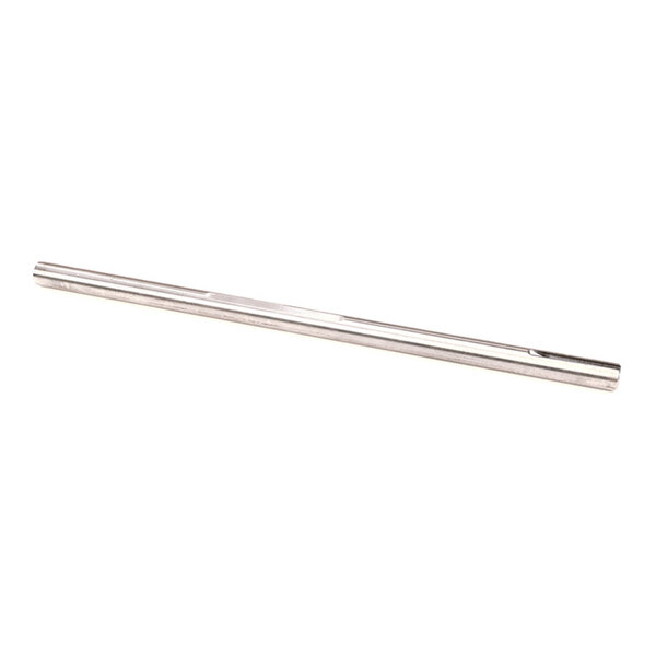 A long, cylindrical metal rod with a smooth, shiny surface and a groove running along its length.
