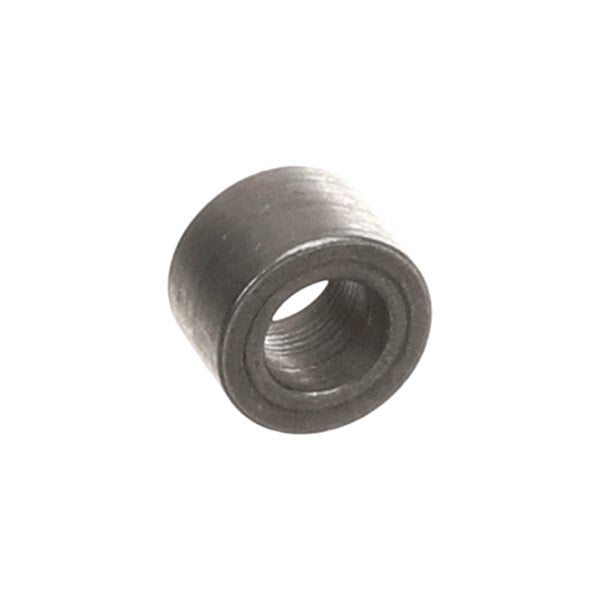 A small, cylindrical metal component with a central hole, resembling a bearing insert.