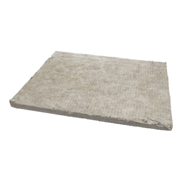A rectangular, flat, fibrous panel with a rough, textured surface, resembling a piece of mineral wool insulation.