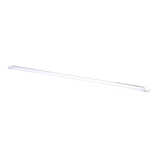 A long, cylindrical white LED tube with metal pins at both ends, photographed against a white background.