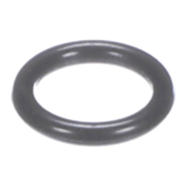 A black, circular rubber-like O-ring shown against a white background.